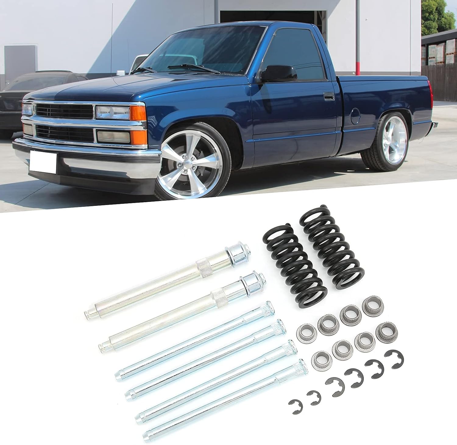 Aramox Door Hinge Bushing Kit, Car Hinge Pin Bushing Repair Kit with Spring Replacement for C1500 Truck 1988‑1999