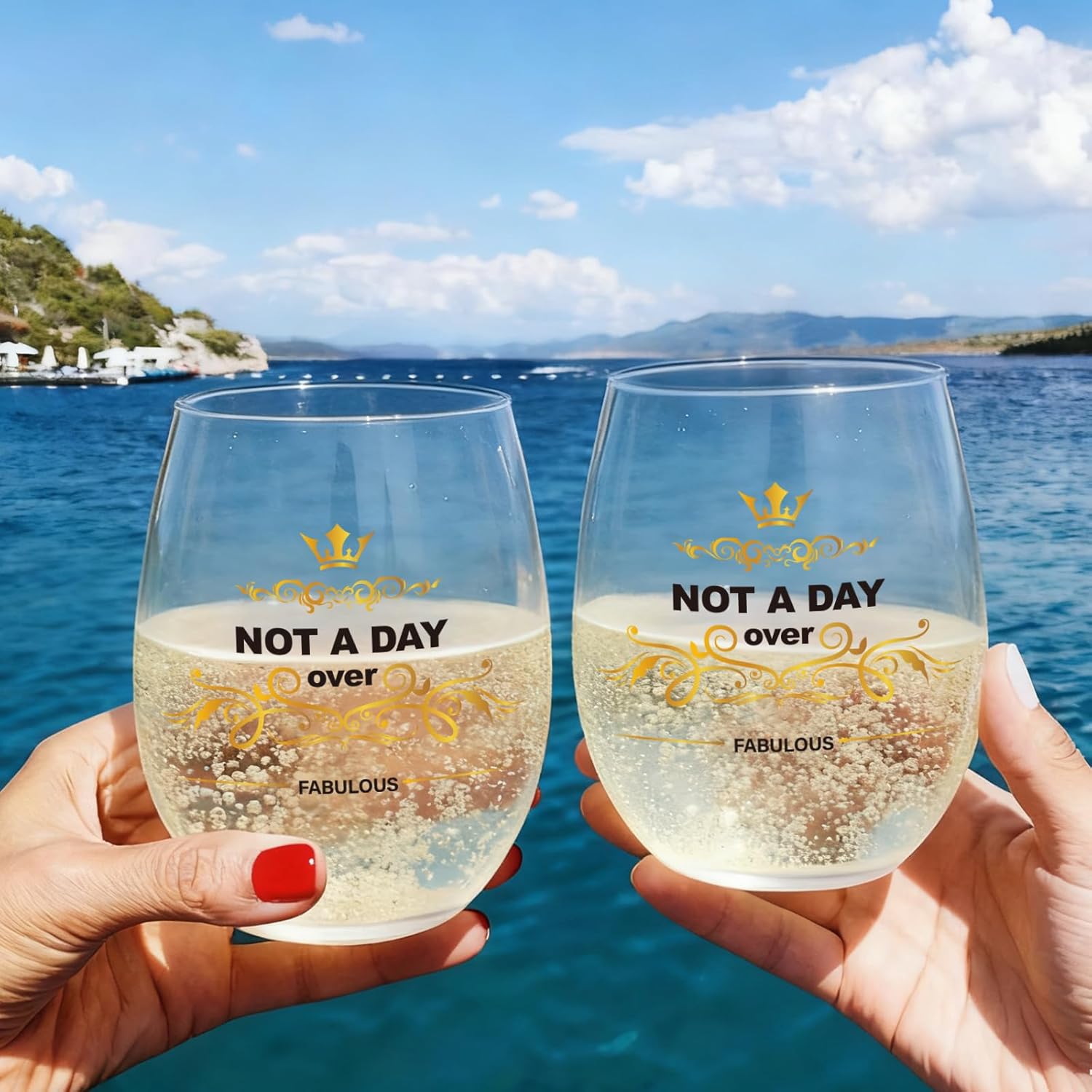 Birthday Wine Glass for Women Funny - Not A Day Over Fabulous, Unique Gift Ideas for Her Mom Friends Female Her Wife Girlfriend Coworkers, Mothers Day Gift - Image 6