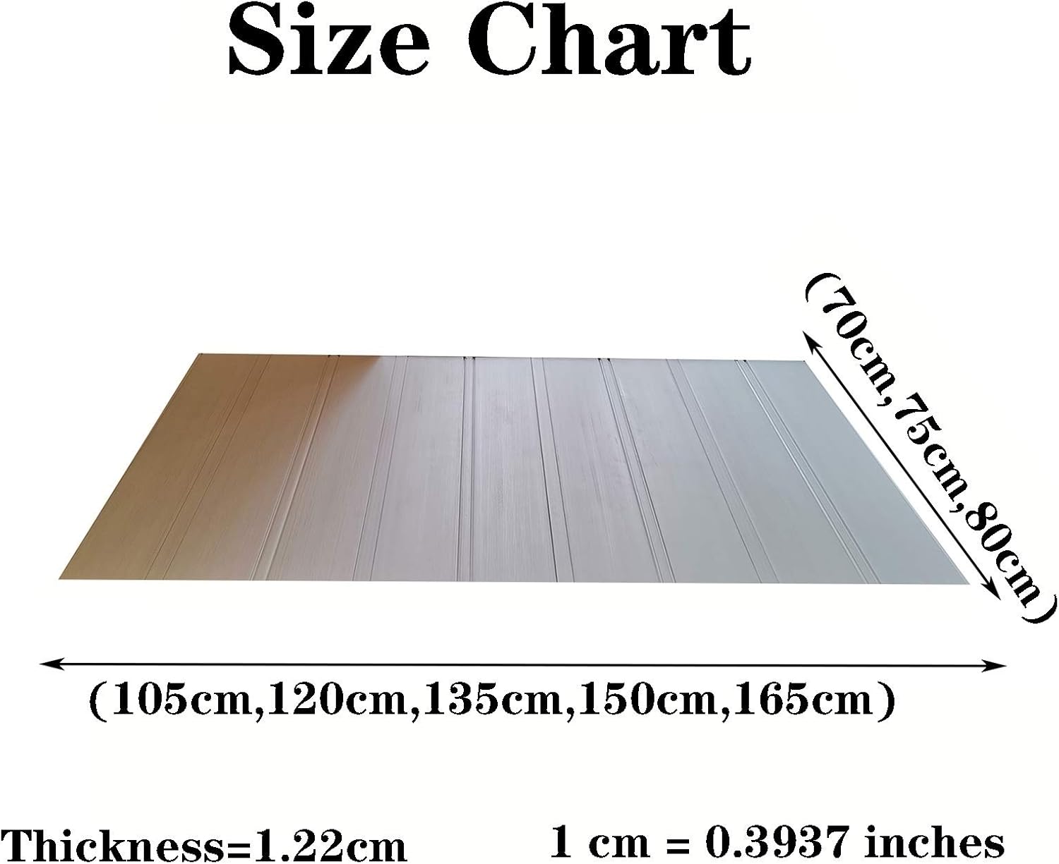 Bathtub Cover Folding Shutter Bath Tray Insulation Bathtubs Panel Holder for Place Mobile Phones Toiletries Thickness 1.22cm 15 Size (Color : White Size : 135cmX70cmX1.22cm) (White 165cmX70cmX1.22c