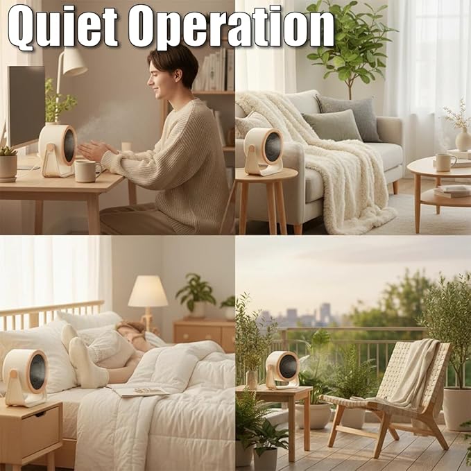 Calefactor Eléctrico Portátil PTC 500W con Ángulo Ajustable miniatura 7