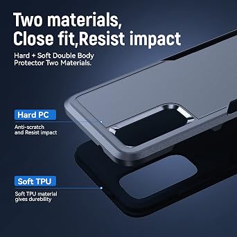 for Galaxy S20 Case,with Screen Protector [Military Grade Drop Tested] Heavy-Duty Tough Rugged Shockproof Protective Case for Samsung Galaxy S20 6.2 inch, Blue