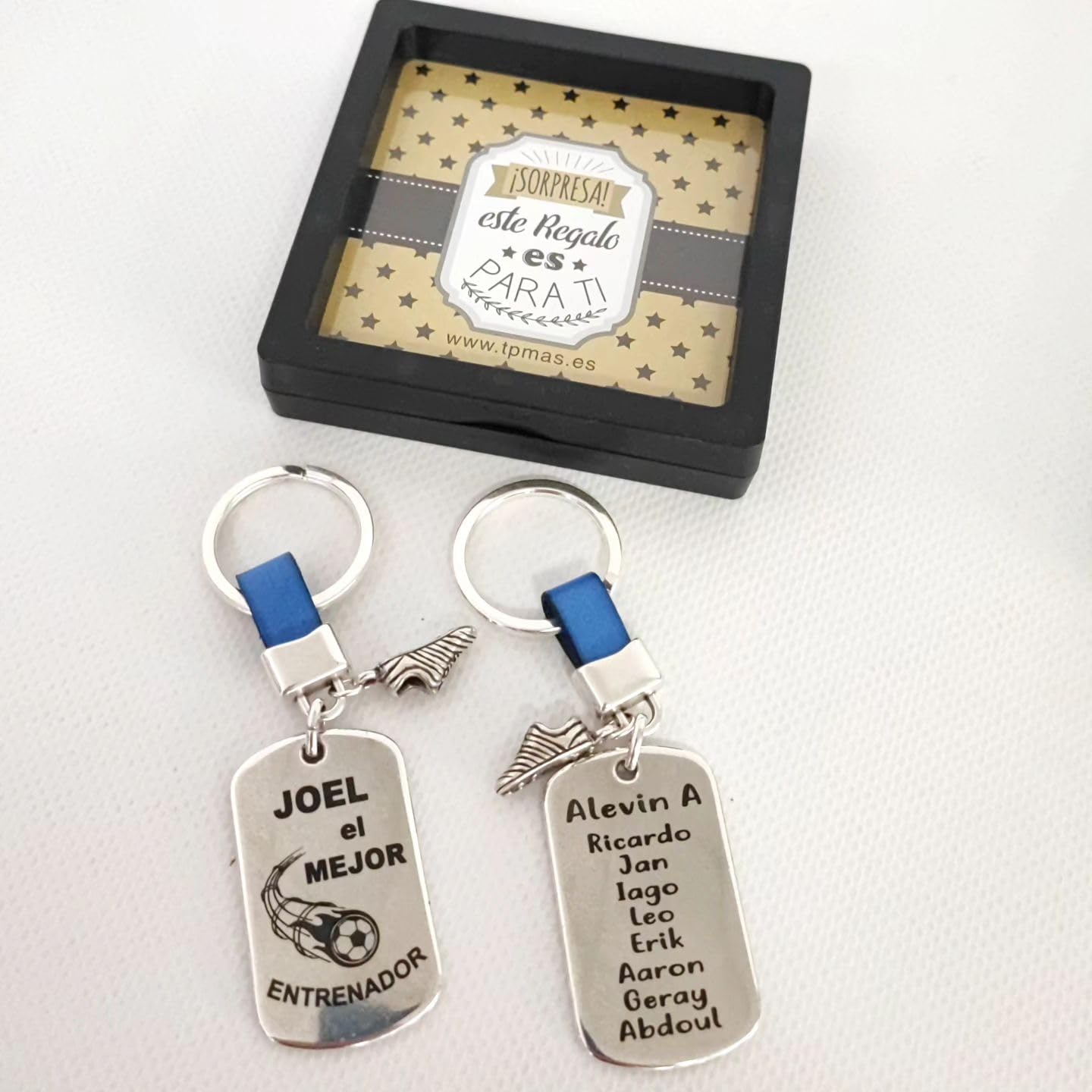 Genérico Llavero de cuero personalizado EL MEJOR ENTRENADOR/A. Regalo para ENTRENADORES. Regalo para FIN DE TEMPORADA o FIN DE CURSO. Equipos de fútbol
