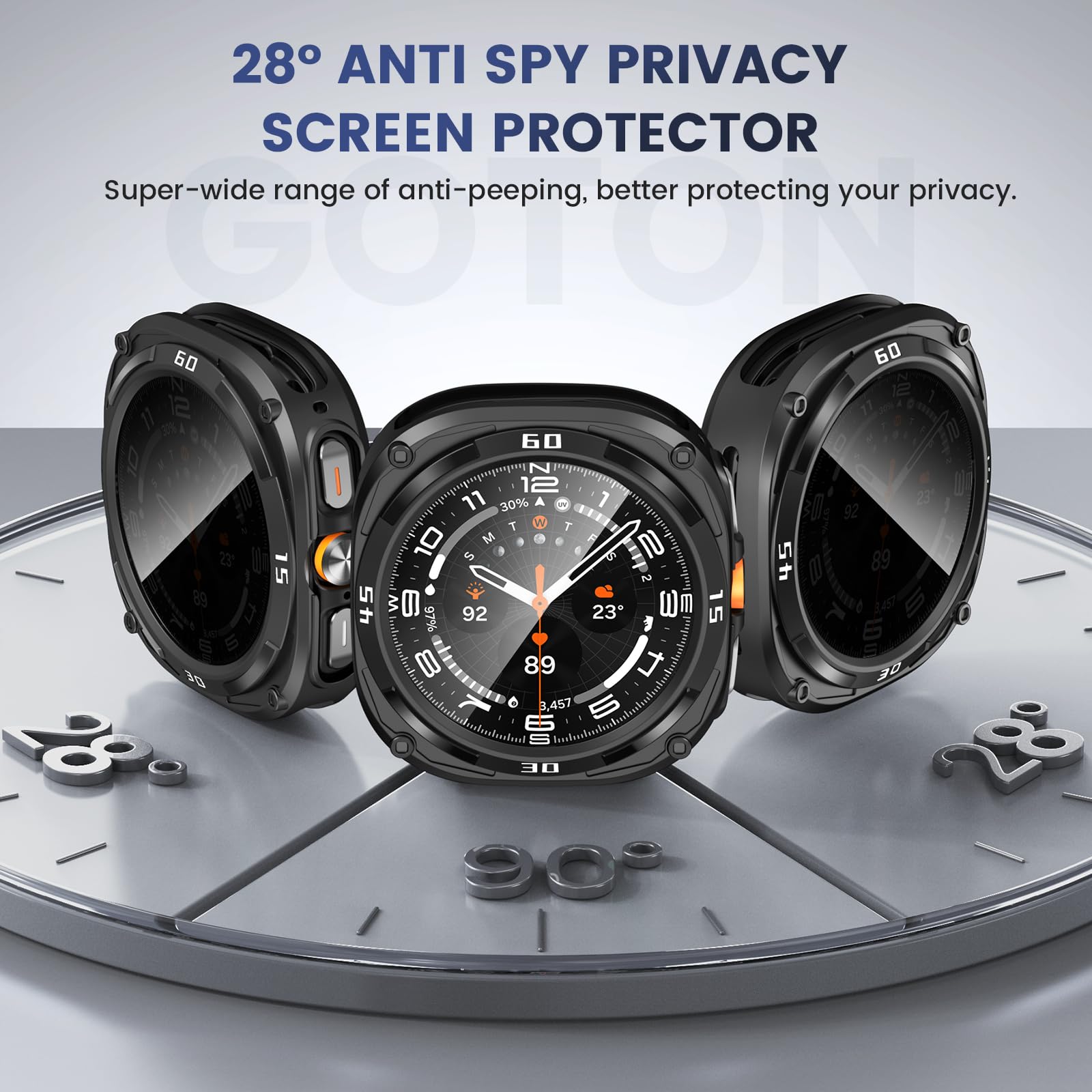 Goton Coque pour Galaxy Watch Ultra avec protecteur d'écran 47 mm 2025