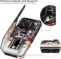 Vista 50 de LETO para iPhone 15 Pro Funda tipo cartera - Tapa tipo folio con patada - Diseños de moda - Tarjetero - Funda protectora para mujeres y niñas - 6.1