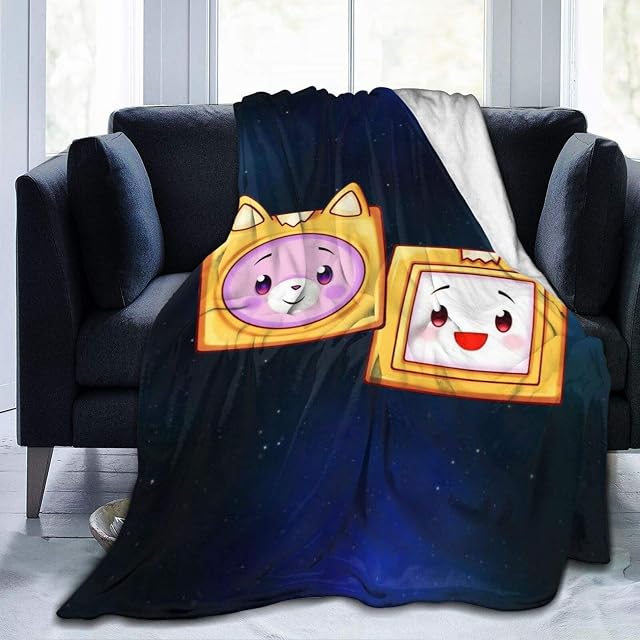 Jingliwang Lankybox Merch Lankybox Boxy Soft Micro Fleece Blanket Plush Throws Blanket for Bed Sofa Couch Chair for All Season Gift 50"X40"