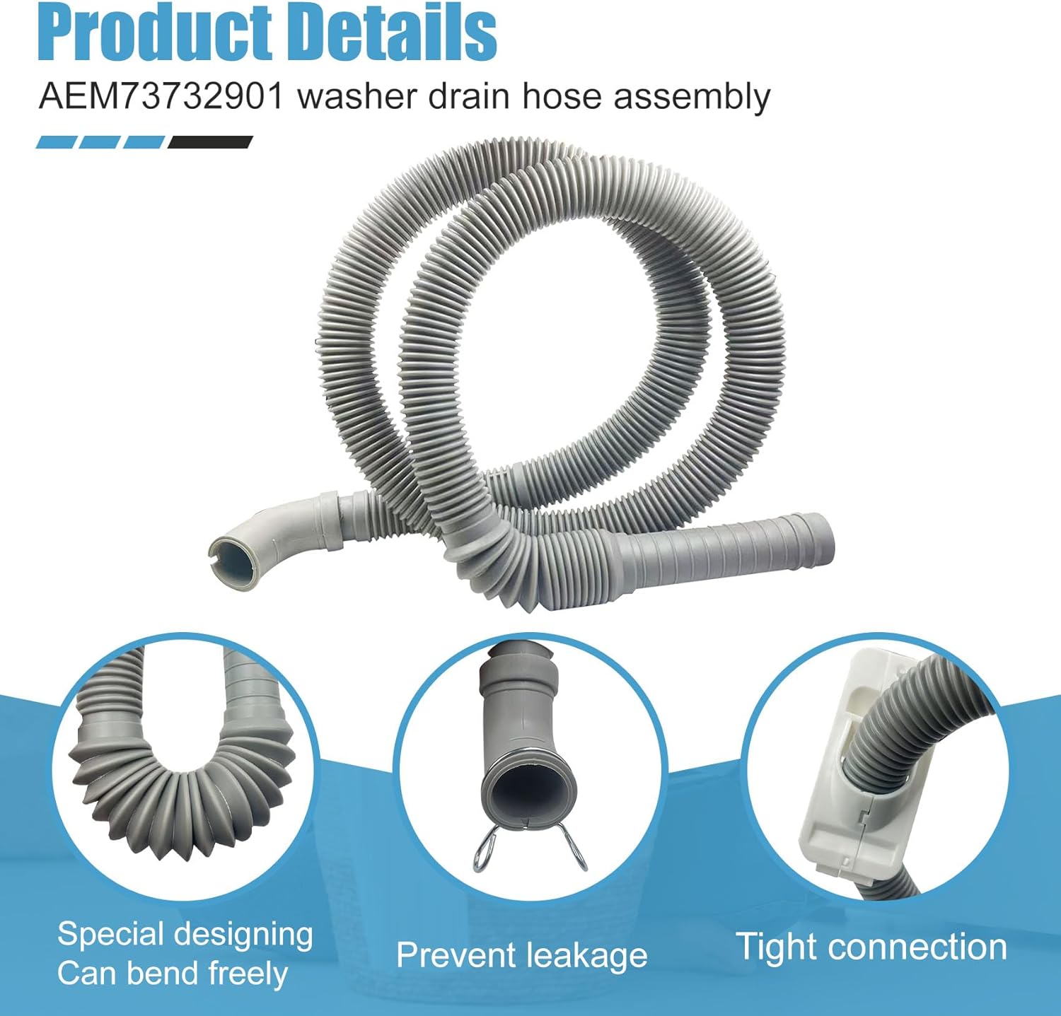 AEM73732901 LGケンモア用ウォッシャー排水ホース 洗濯機排水ホース交換部品番号 AEM73732901 AEM74053