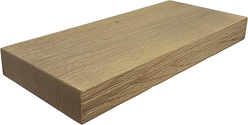 Vista 28 de joelsantiques - Estante rústico y contemporáneo con soportes, pino macizo, hecho a mano en Estados Unidos, 2 pulgadas de grosor x 8 pulgadas de Gris