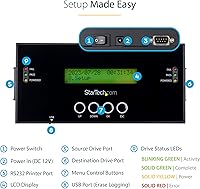 Vista 4 de StarTech.com Duplicadora y borrador de disco duro independiente 1:1, SAS/SATA HDD/SSD, copiadora/copiadora, duplicador/desinfectante de disco duro