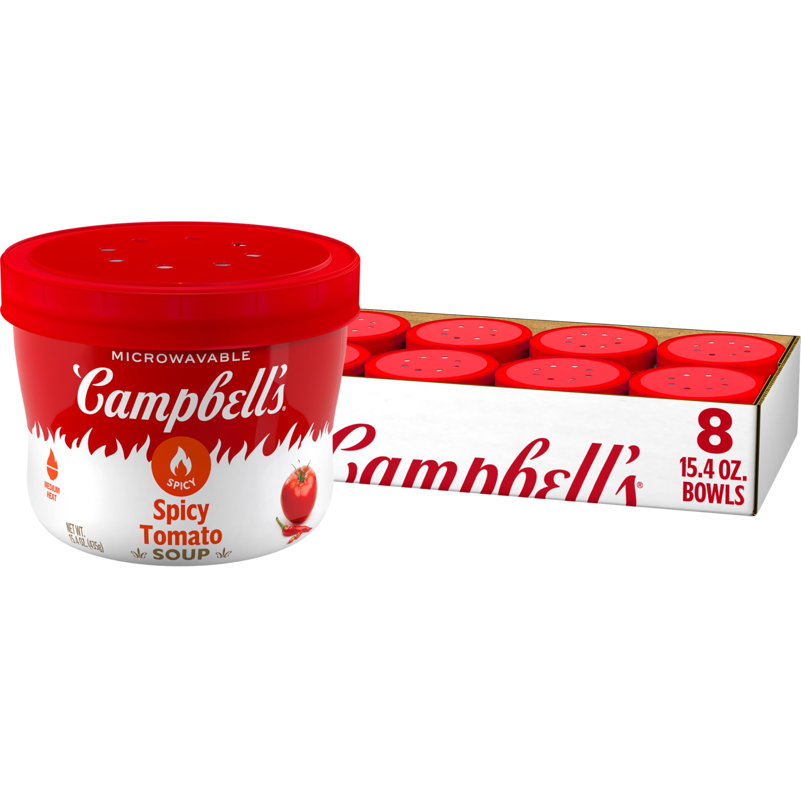 Amazon.com : Campbell's Spicy Tomato Soup, 15.4 oz Microwavable