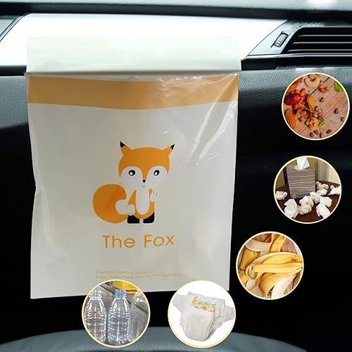 Miniatura 10 de 52 bolsas de basura para automóvil, fáciles de pegar, desechables, portátiles, bolsas de basura impermeables a prueba de fugas, bolsas de limpieza