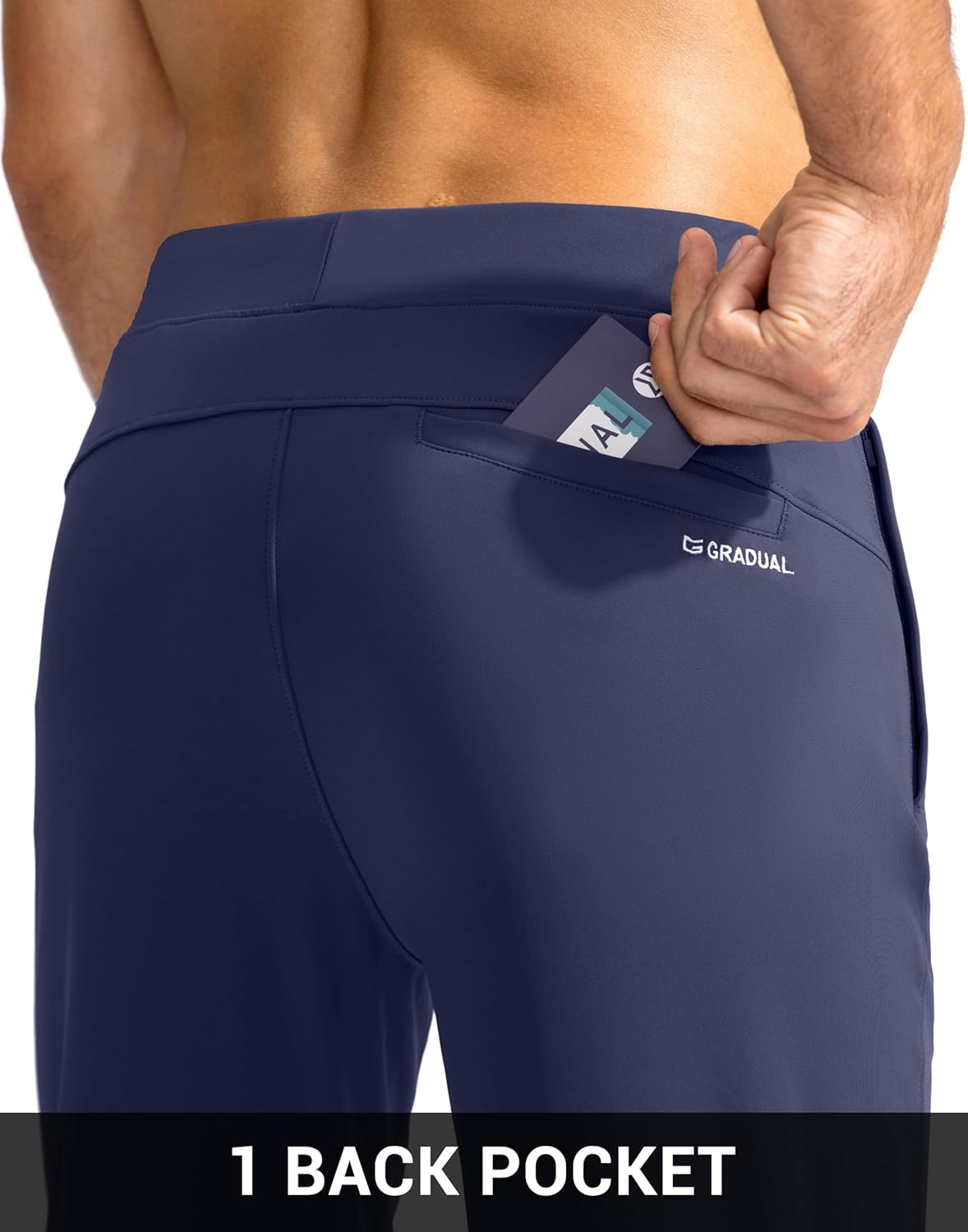 G Gradual Men's Golf Joggers Pants with Zipper Pockets Stretch Sweatpants Slim Fit Track Pants Joggers for Men Work Running - Image 6