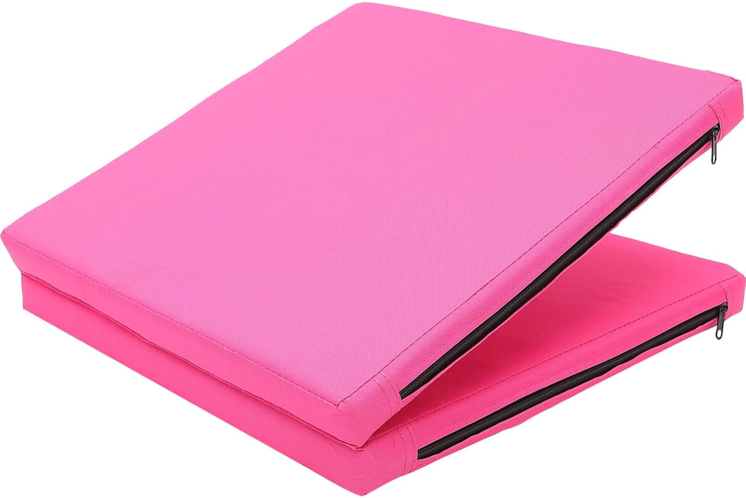 Toyvian Foldable Exercise Floor Mat Extra Thick Gymnastics Yoga Mat Space Saving Design for Home Gym Use for Judo Dance and More Pink