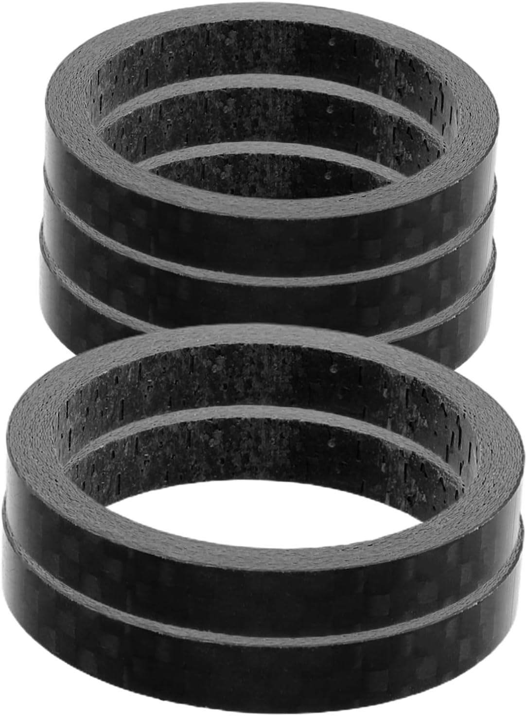 BESTonZON 5pcs Bike Carbon Fiber Headset Spacer for Road Mountain Bikes Handlebar Spacers Carbon Bicycle Fiber Components