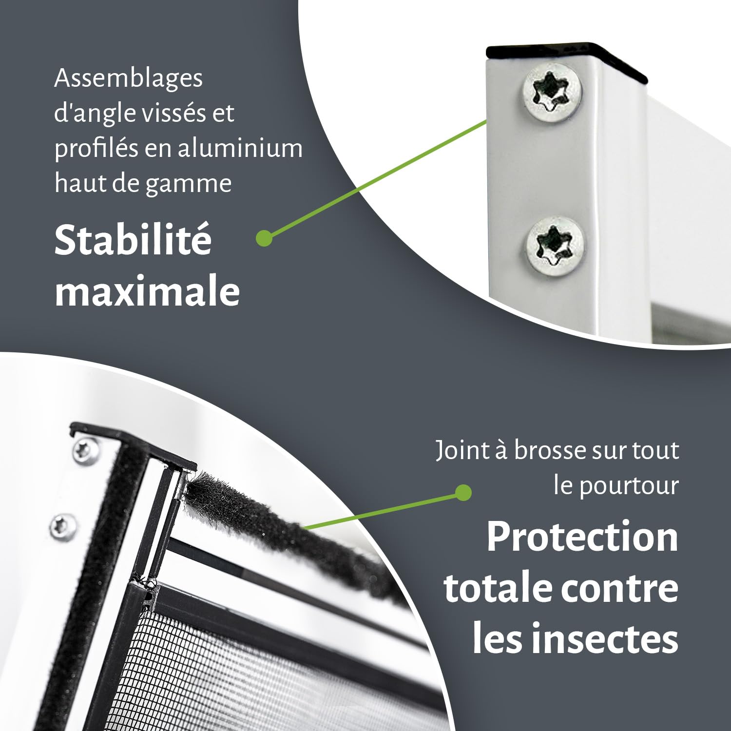 empasa Moustiquaire fenêtre, cadre en aluminium à découper sur mesure Master Slim blanc, brun ou anthracite, différentes tailles disponibles, Couleur:blanc, Taille:130 x 150