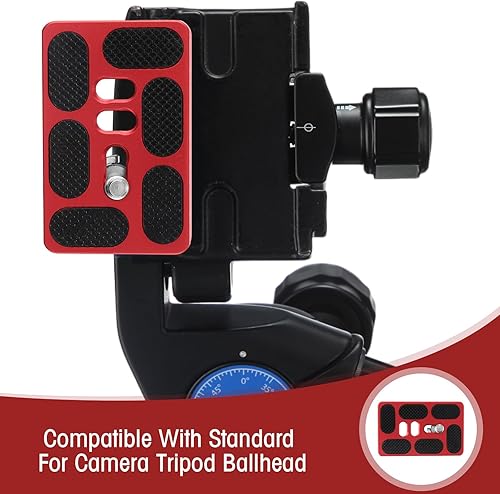 Vista 67 de Frienda 2 piezas de placa de liberación rápida de metal con tornillo de cámara de 1/4 a 20 placa de montaje de trípode se adapta estándar para Negro