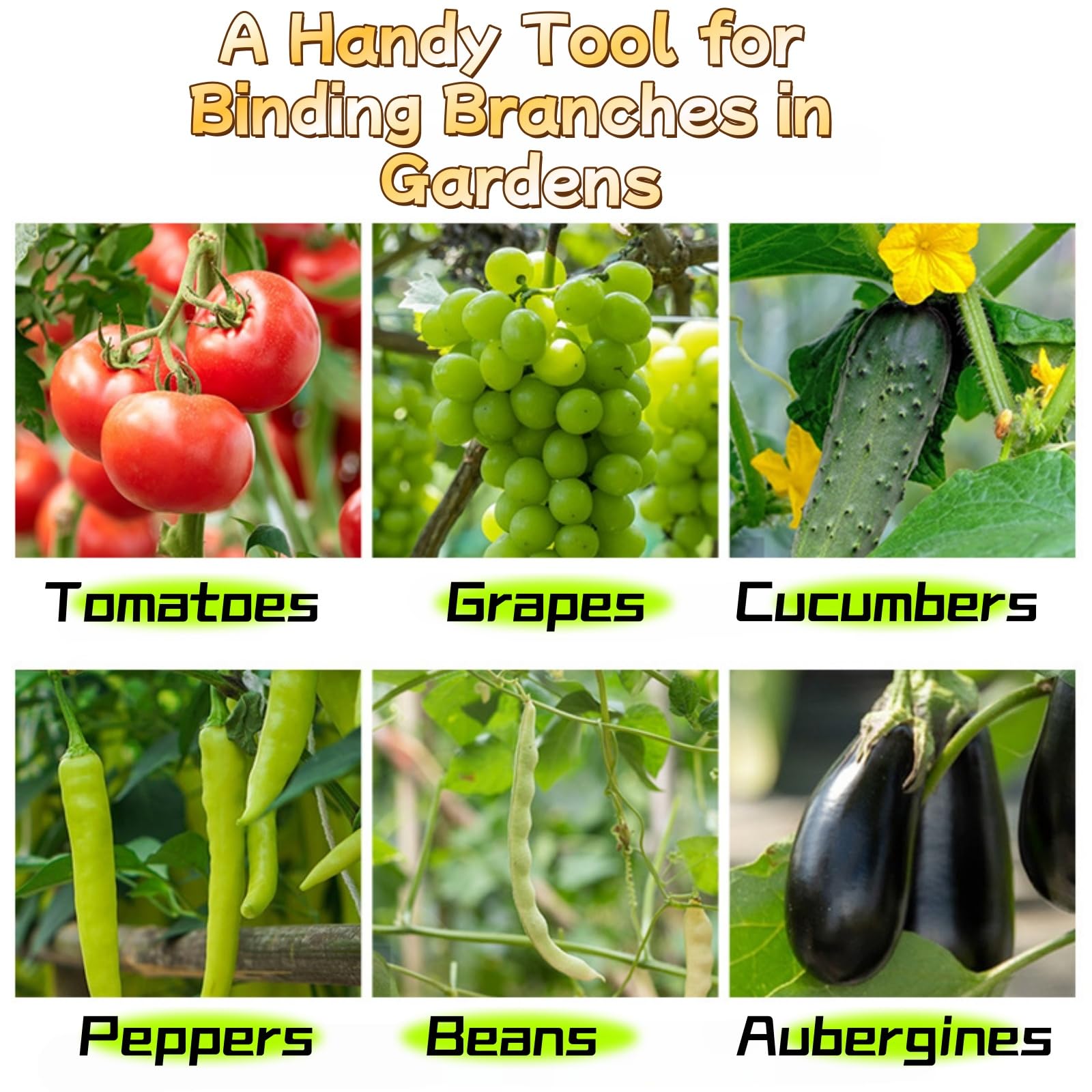 Pflanzenbindegerät, Garten Bindemaschine mit 10 Rollen Pflanzenband und Heftklammern, Plant Tying Tool,für Trauben, Himbeeren, Tomaten und Weingemüse (2#)