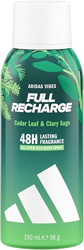 adidas Vibes Full Recharge All-Over Deospray für den Körper, langanhaltender Duf