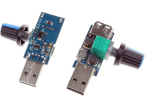 Miniatura 5 de NOYITO Regulador de controlador de velocidad continua con ventilador USB de 5 V con módulo de velocidad de interruptor DC 4-12V a 2.5-8V 5W (paquete