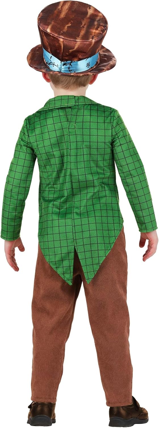 Toddler Lil Mad Hatter Storybook Costume with Jacket, Pants, and Hat - Fun and Colorful Dress-Up Outfit for Kids - Image 2