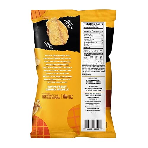 Miniatura 2 de Wilde Chips de pollo y wafles de Wilde Chips, delgado y crujiente, alto en proteínas, keto, apto para paleo, hecho con pollo real, bolsa de 2.25
