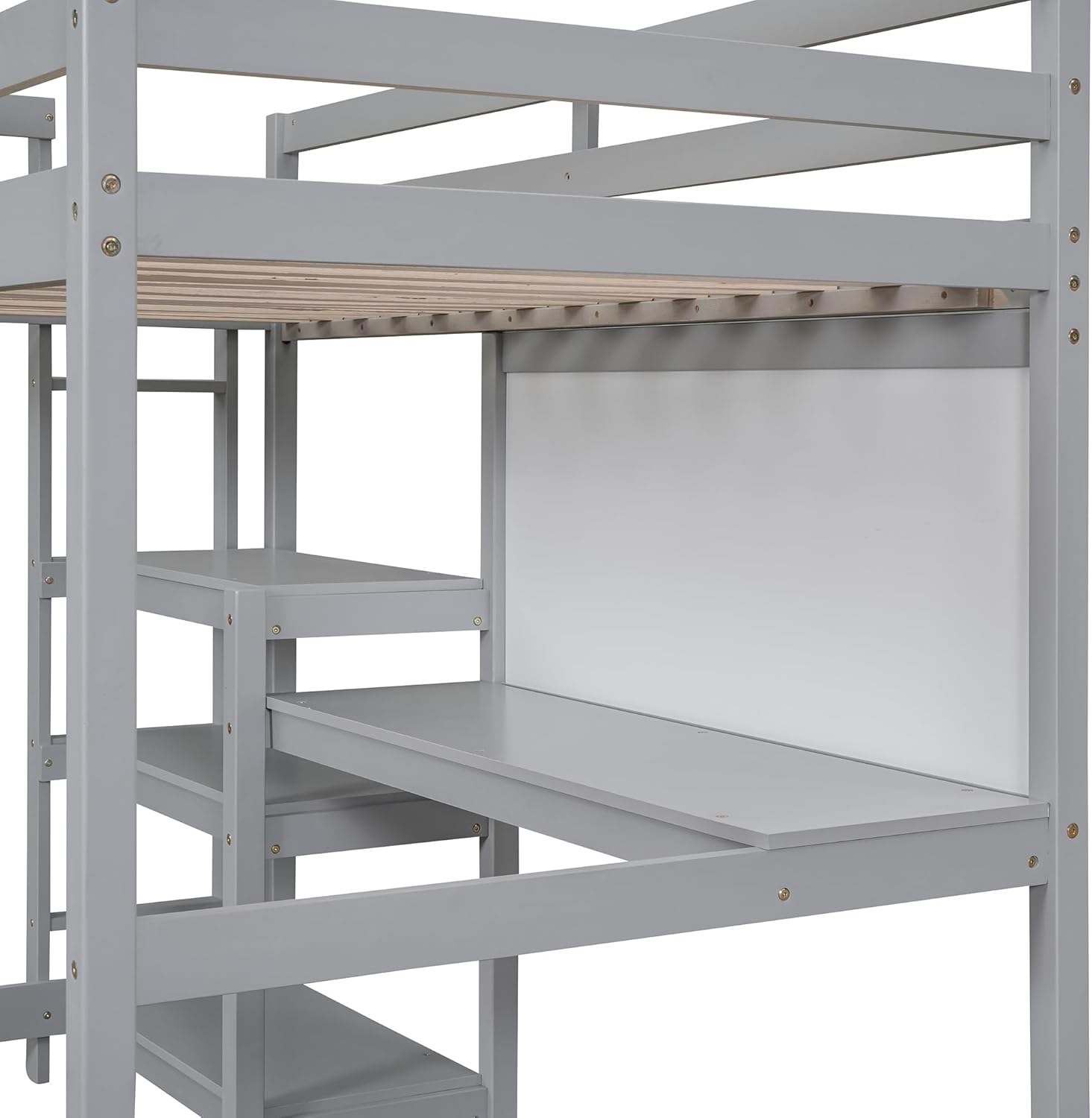 Avvicinamento view of the desk and writing board of the loft bed