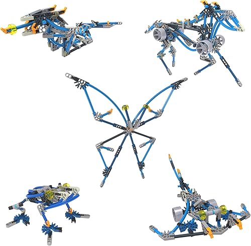 Miniatura 6 de Basic Fun K'NEX Cyborg Creatures 15 Model Juguetes educativos para niños y niñas, kit de aprendizaje de 196 piezas, ingeniería para niños,