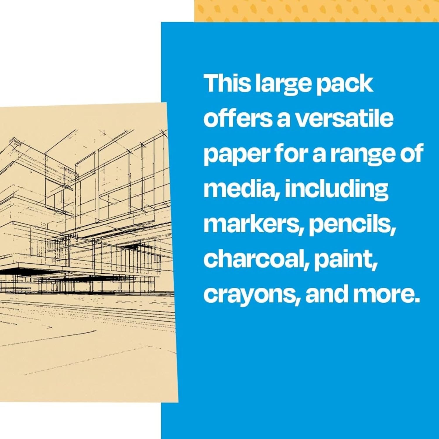Sax 56 lb Manila Drawing Paper - 18 x 24 inches - Pack of 500 - Manila