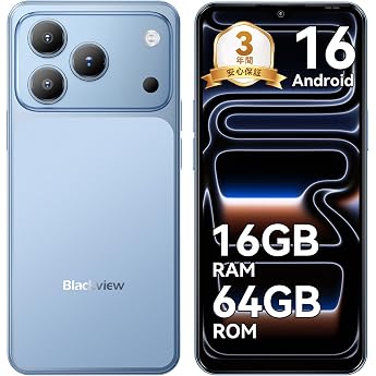 Blackview Wave7C Smartphone Android 16, 16GB RAM + 64GB ROM/2TB Expansion
