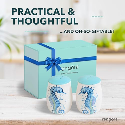 Miniatura 6 de Salero y pimentero - Adorable juego novedoso de caballito de mar de cerámica