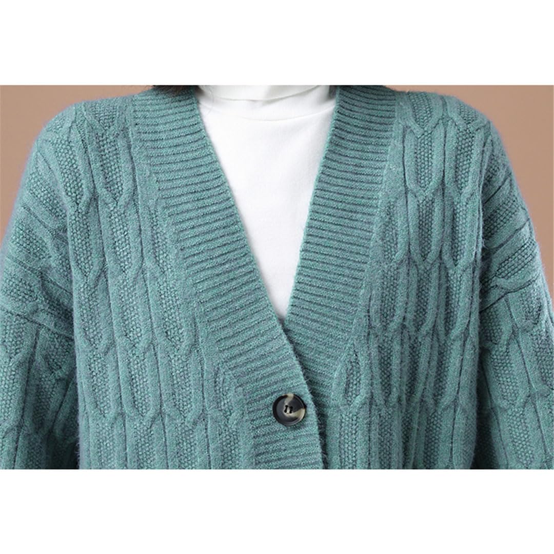 Vogrtcc Cárdigan con Frente Abierto para Mujer, Suéter con Botones, Cárdigan De Longitud Media, Chaqueta De Punto, Abrigo