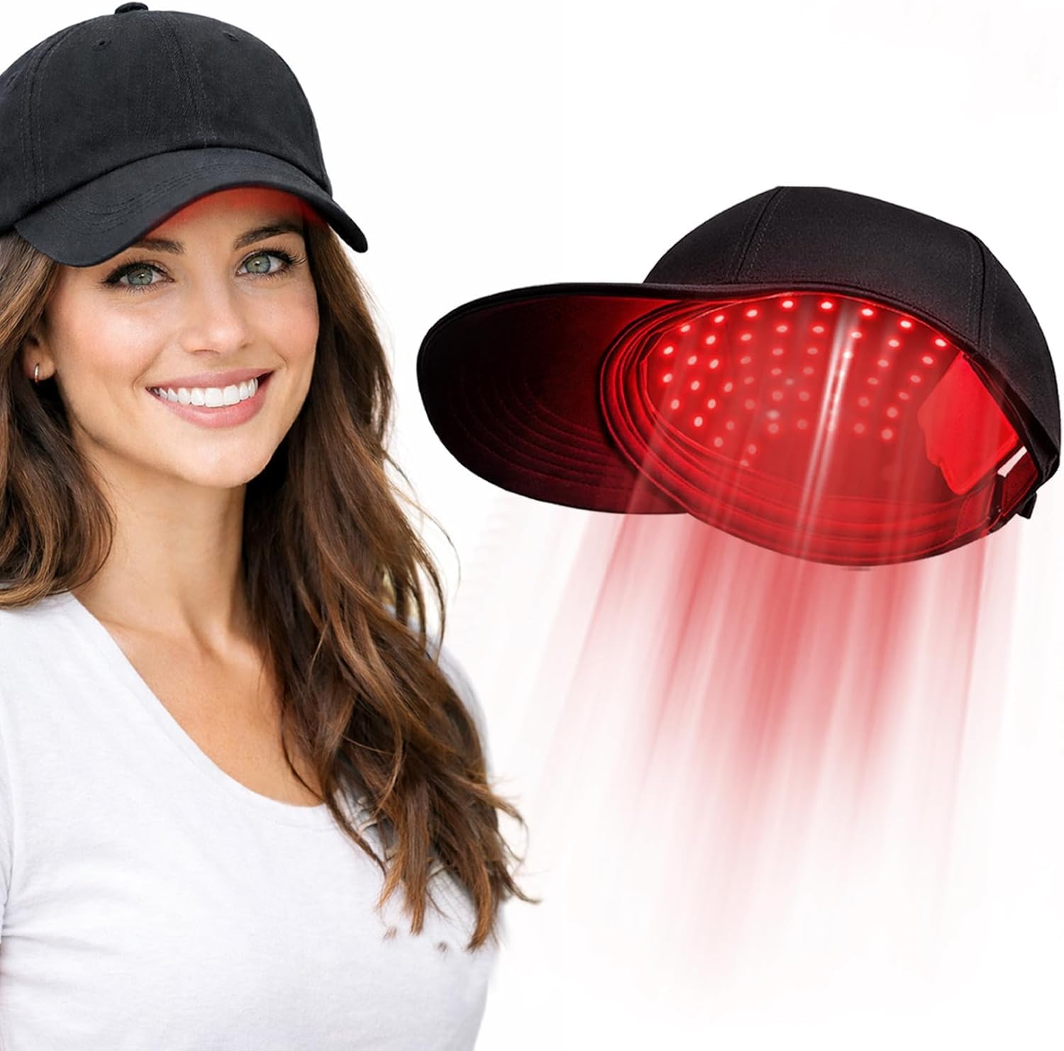 Laser Hair Growth Cap - 650nm Red Light Therapy for Hair Regrowth, Full Scalp Coverage Treatment for Men & Women with Thinning Hair, Portable & Hands-Free, Black-image-29