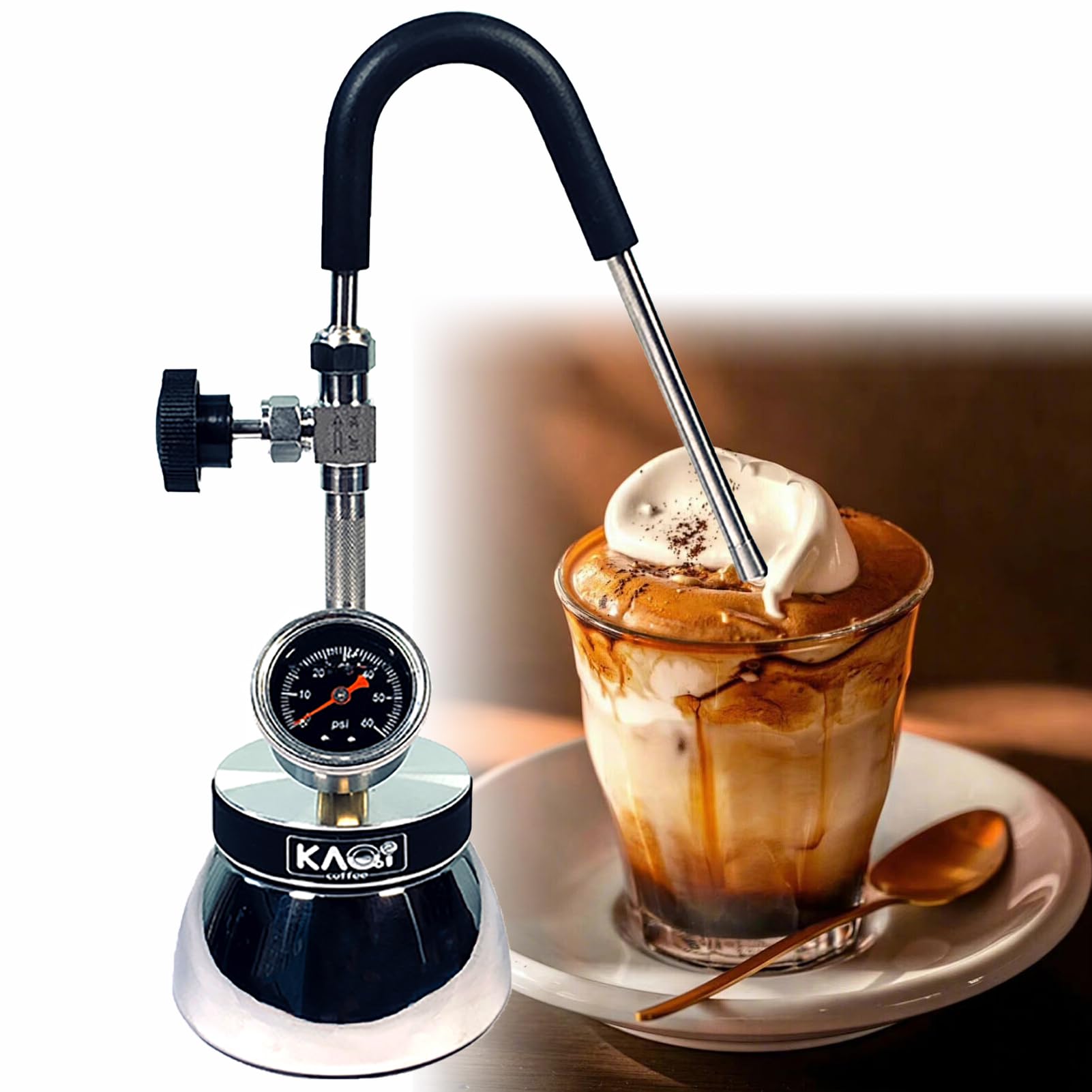 Steam bouillant à eau moussante en acier inoxydable pour mousseur à lait