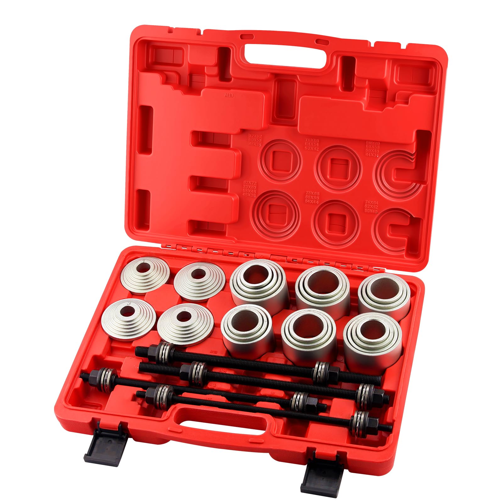 28pcs Press and Pull Sleeve Kit Bushing Press kit Bushes Bushing Bearings Seals Removal Installation Tool Bushes Bearings Seals Removal Install Tool Bushing Removal Tool