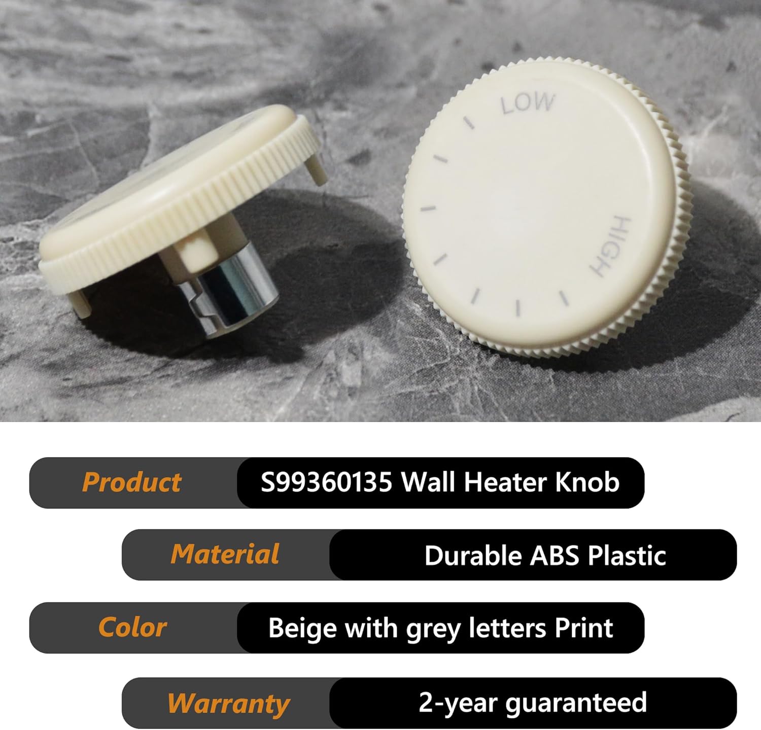 S99360135 Heater Knob for Wall Heater Compatible with Broan Household Appliance Baseboard Heater Knob Replacement