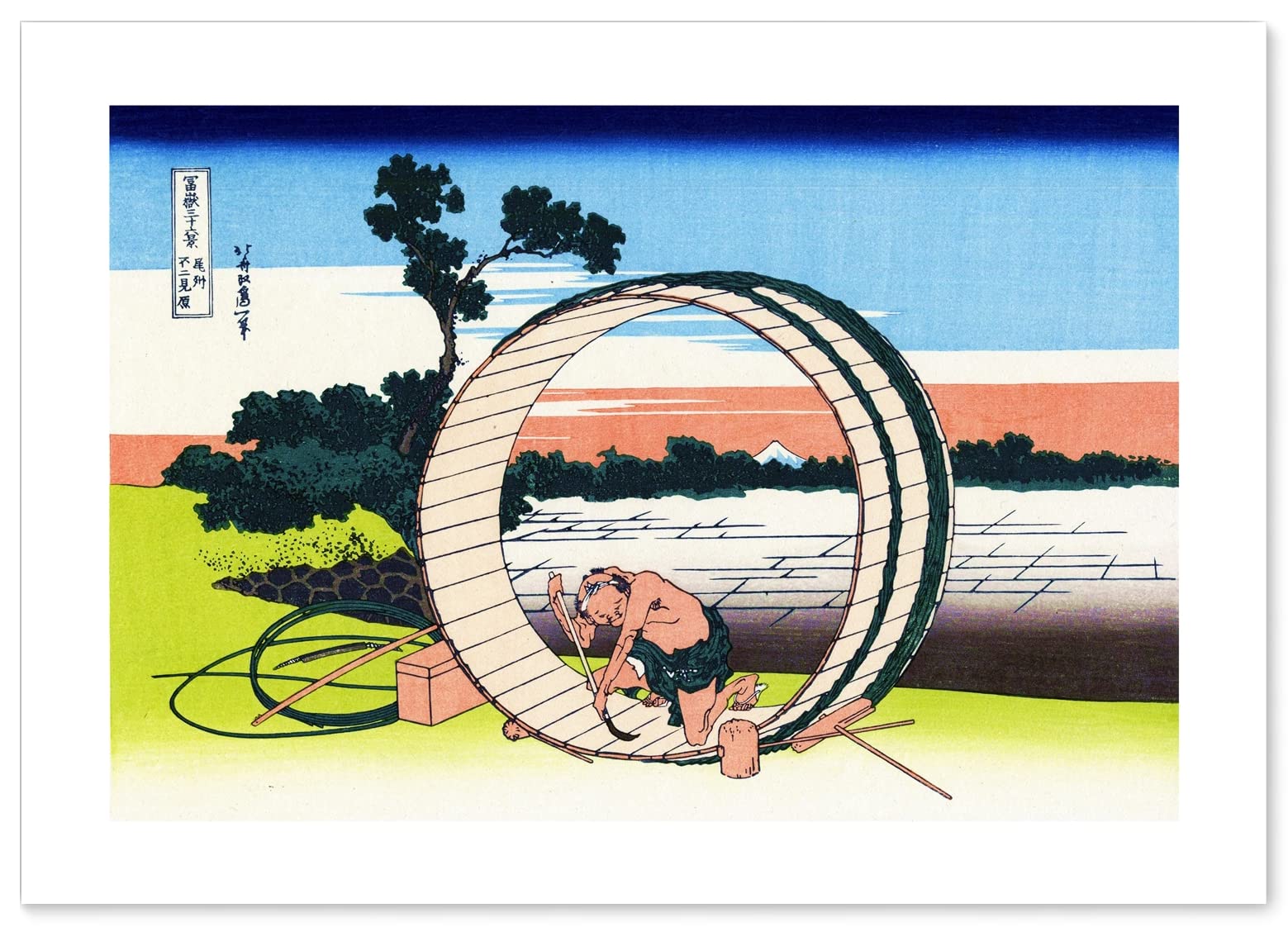Amazon.co.jp: ポスター 葛飾北斎 『富嶽三十六景 尾州不二見原(浮世絵 
