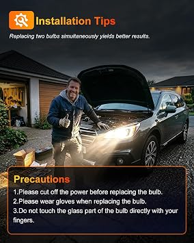 H7 Halogen Headlight Bulbs, 12V 55W, 4000 Lumens, 3800K, No Glare, High Beam, Head Light Bulbs for Car, Fog Light Bulbs,Headlight Bulb Low Beam & High Beam, Pack of 2