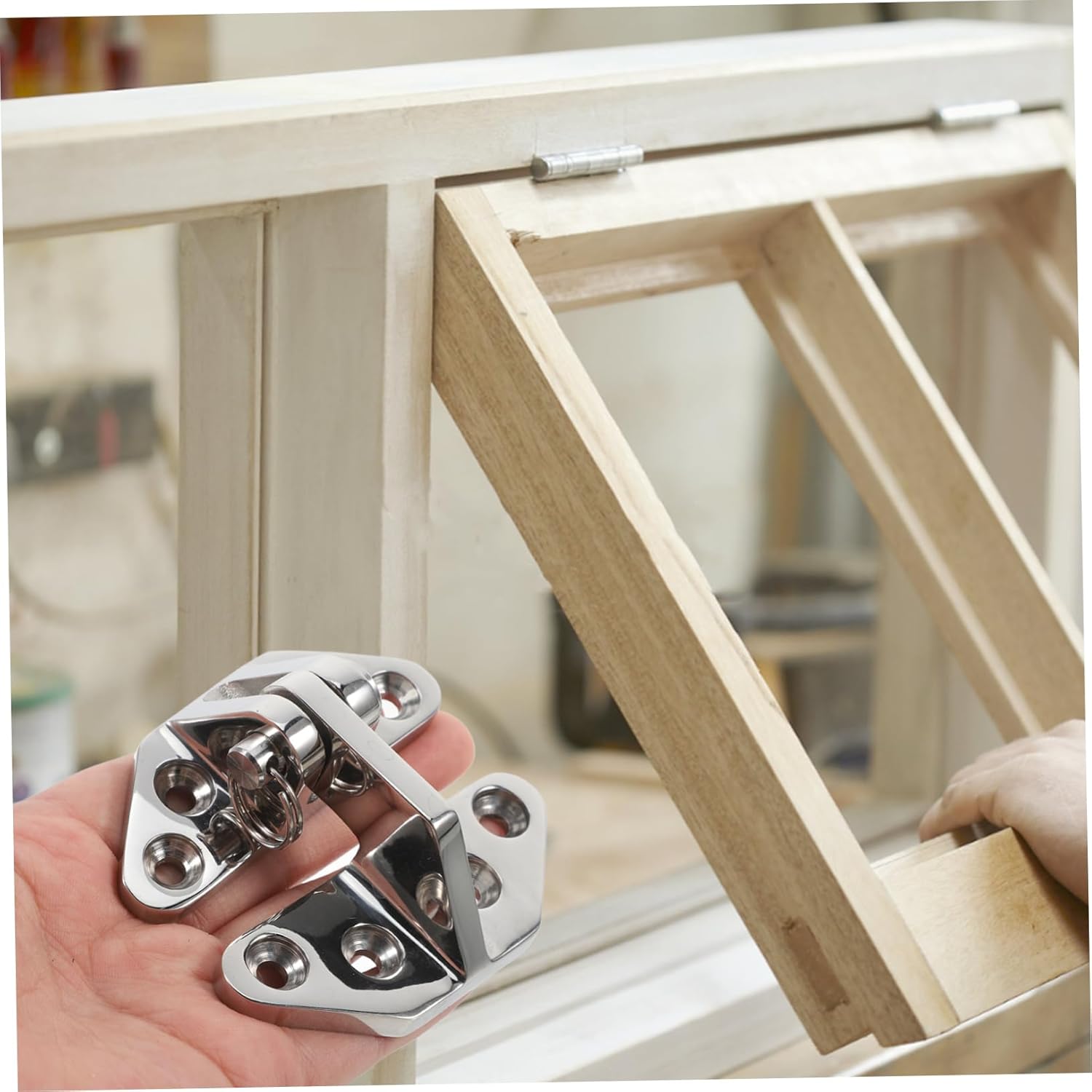 2Pcs Heavy Duty Stainless Steel Boat Hatch Hinges for Use for Deck Cabinet Doors Easy Installation Versatile Camper Hinge for Door Applications