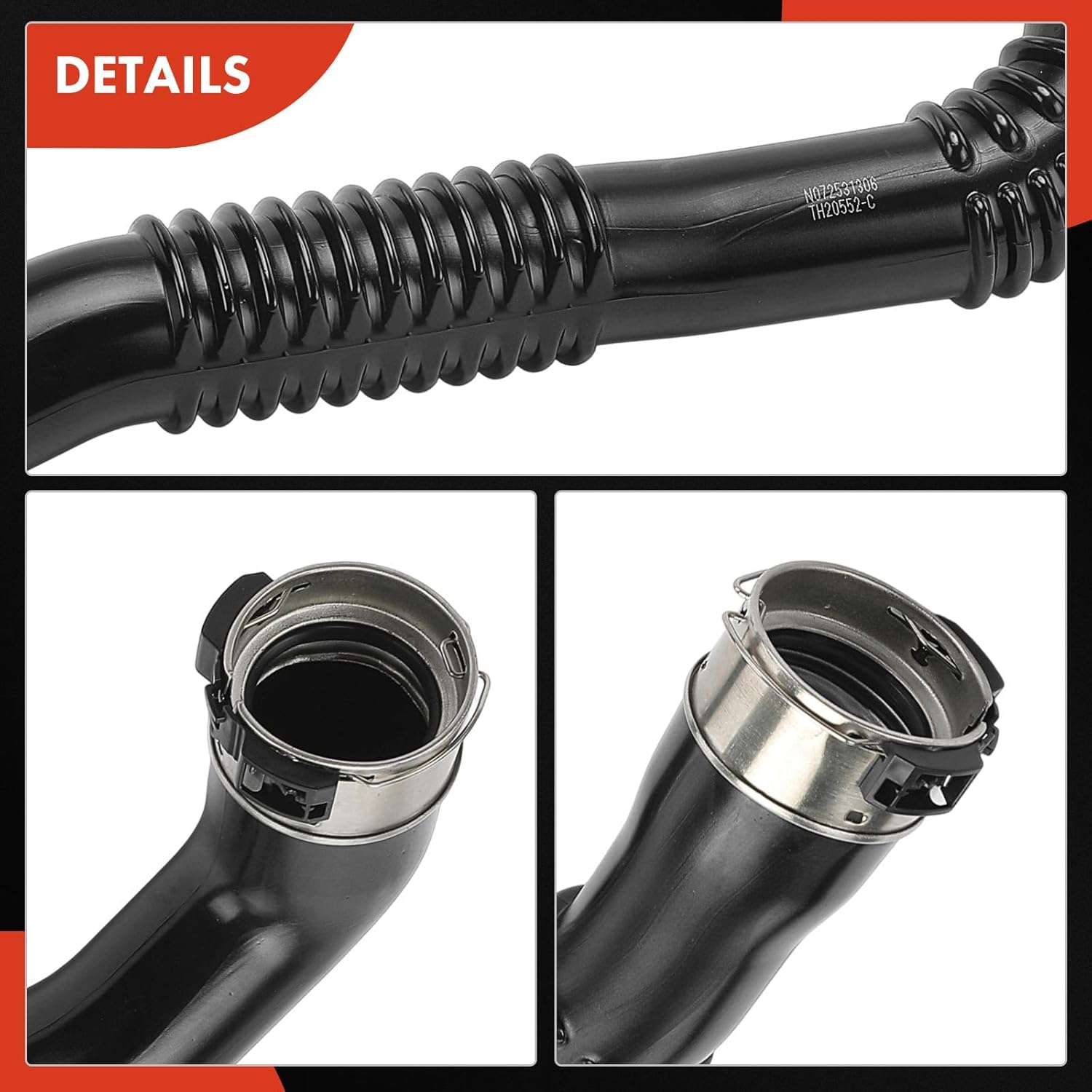 A-Premium Turbocharger Intercooler Hose Compatible with Mercedes-Benz C-Klasse Limousine 2013-2023, C-Klasse T-modell 2014-2023, 1.6L