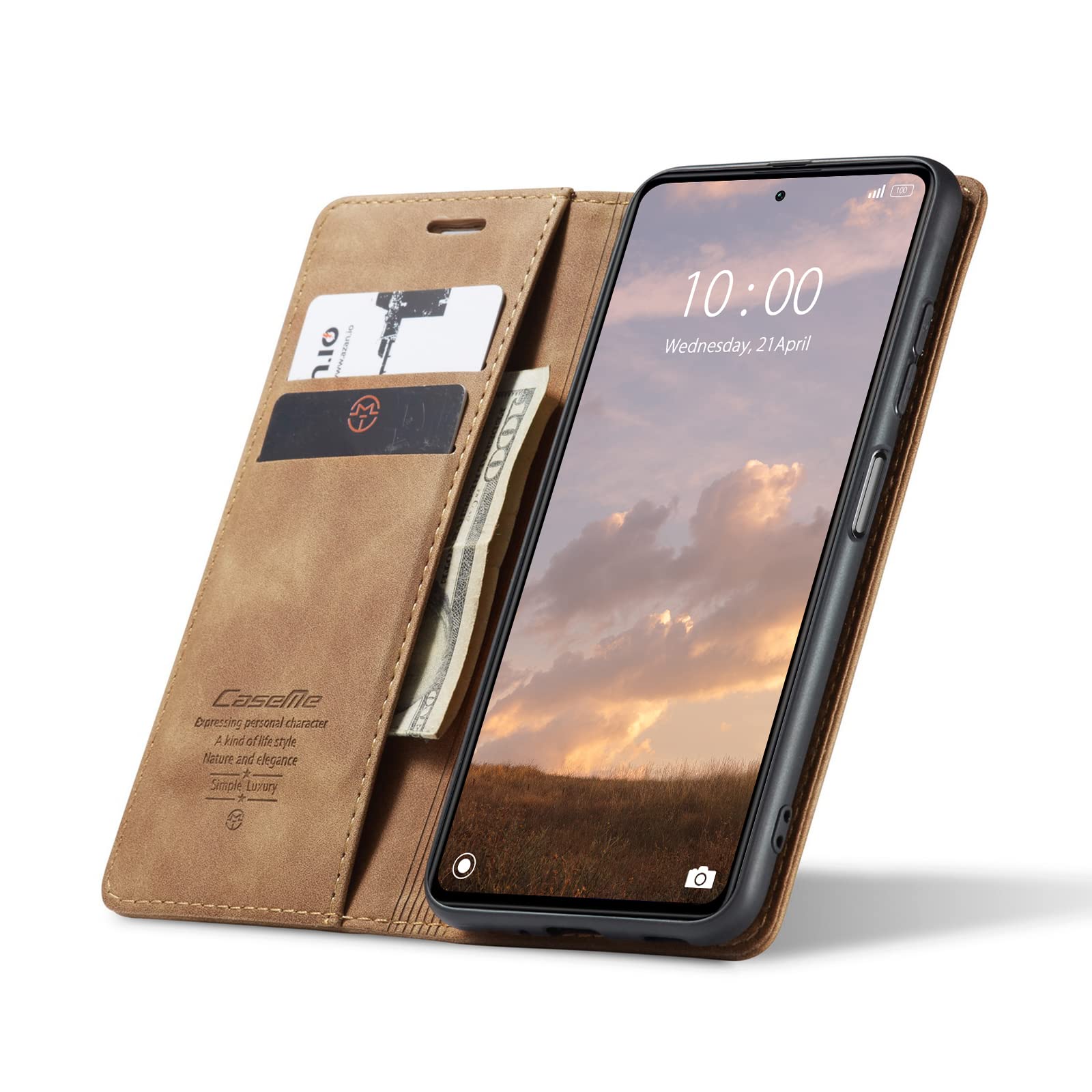Dedux Portafoglio Custodia Cover per Xiaomi Redmi Note 12 PRO 4G, Cover Biglietti Visita Pelle Retro con Chiusura Magnetica Premium Pu Flip. Nero