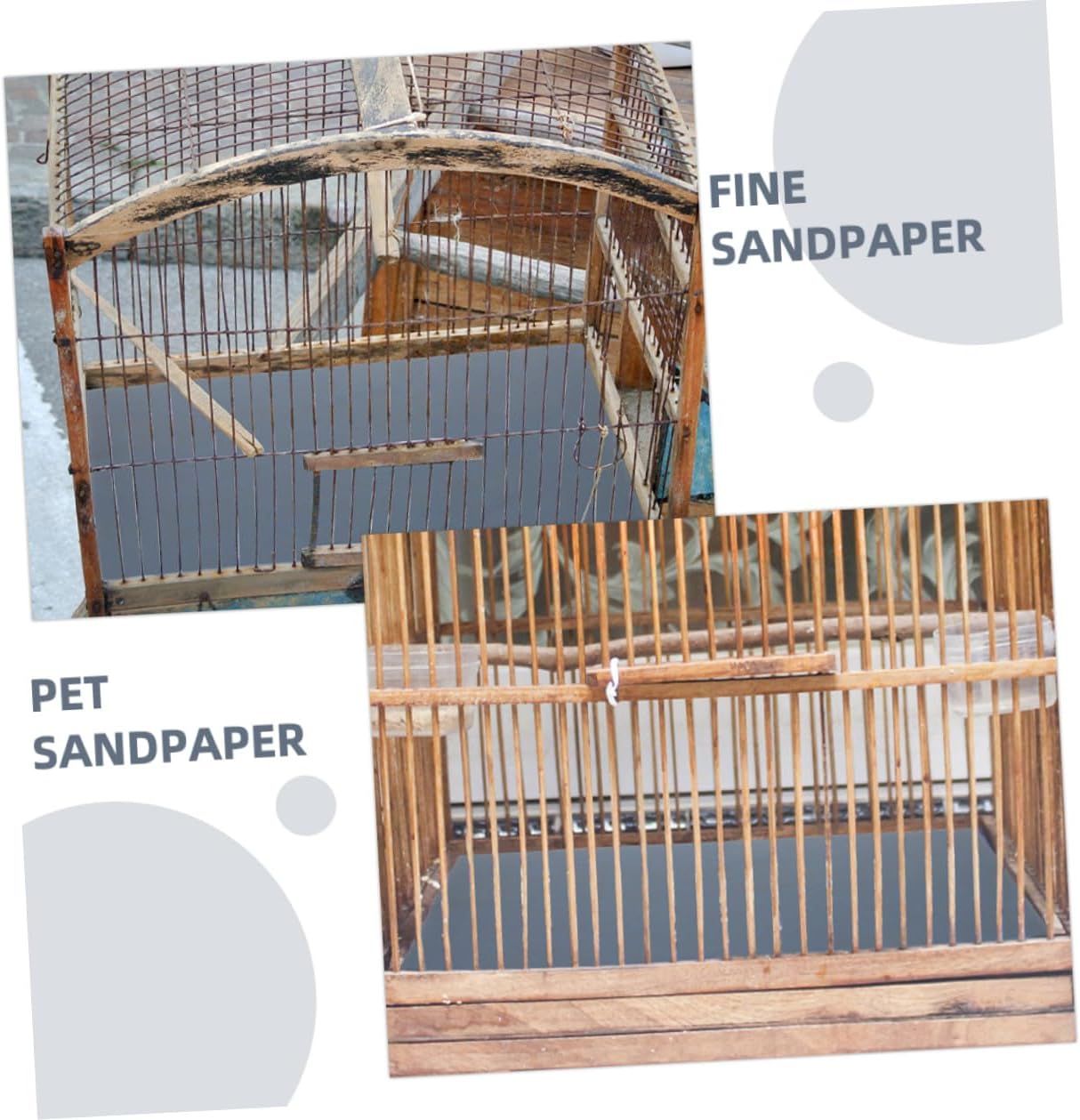 5pcs Replaceable Bird Cage Sandpaper Liners 28x23cm Paper Sheets Cage Cushion Style