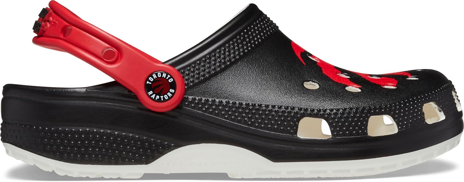 Crocs Unisex-Adult NBA Classic Clogs, Basketball Gifts, Toronto Raptors, 4 Men/6 Women
