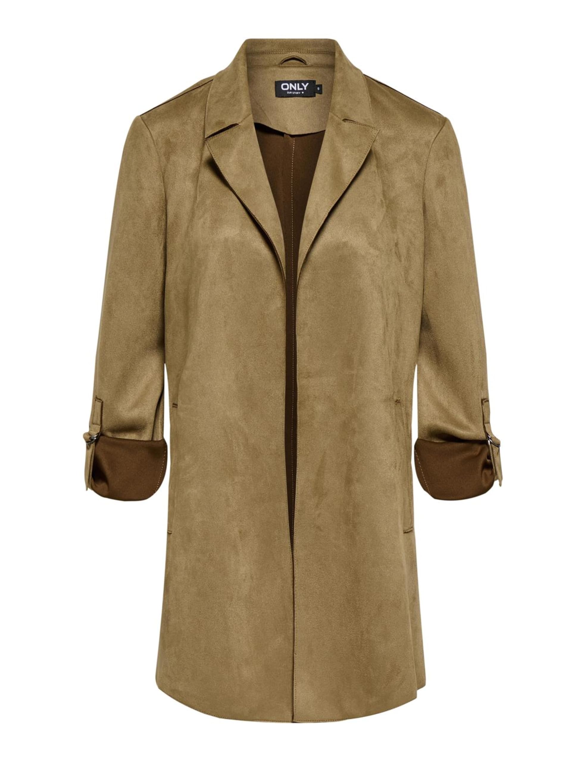 ONLY Onljoline Women's Faux Suede Coat Life CC OTW, Cognac, M