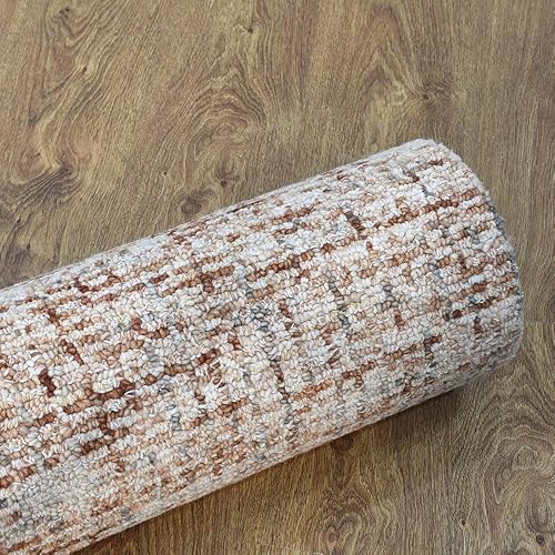 Miniatura 10 de Rugsotic Carpets Alfombra de lana copetuda a mano 4'x6' alfombra floral camello K00219