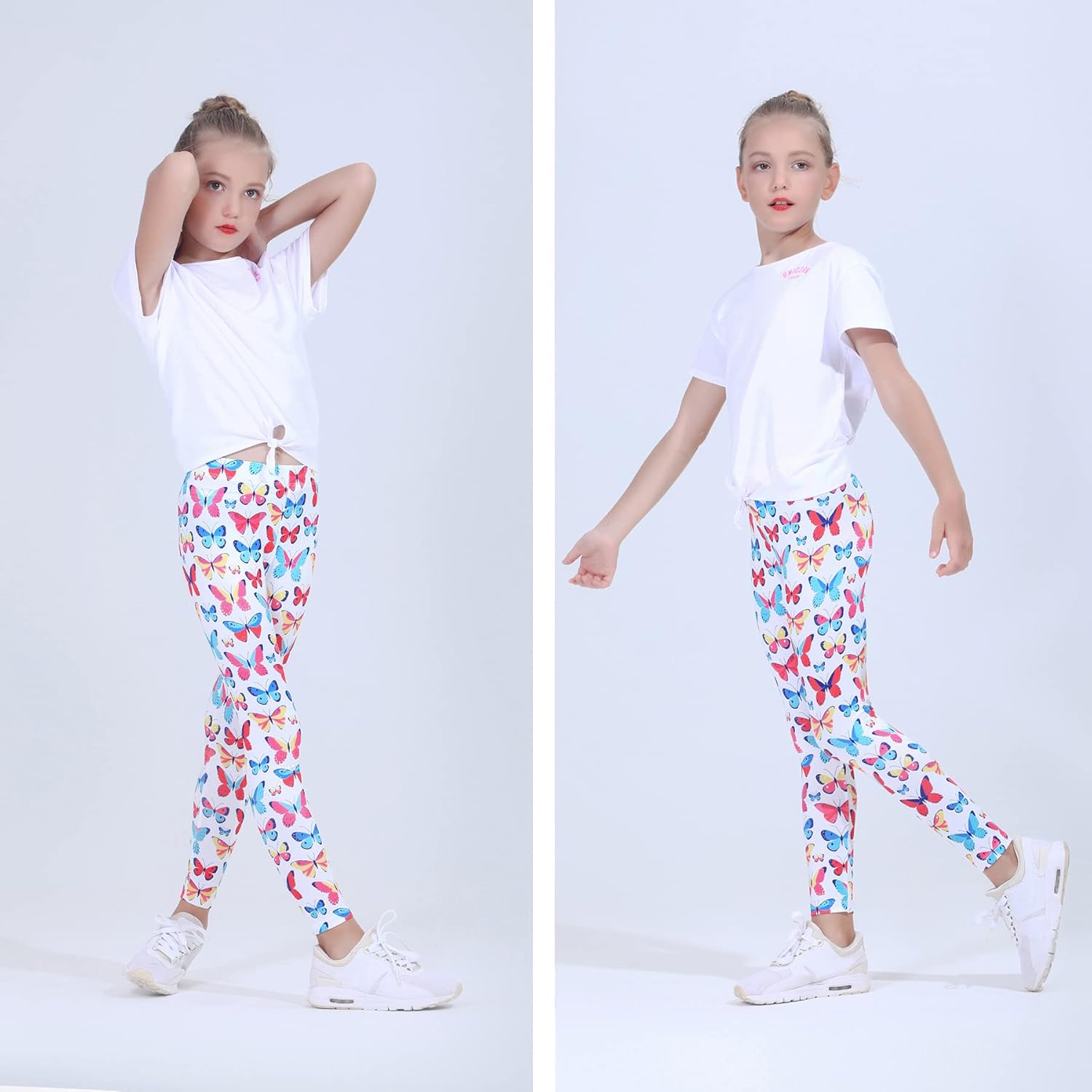 Quedoris Girls Printed Leggings Yoga Pants Multipack Leggings for Kids in 3t to 13 Years - Image 3