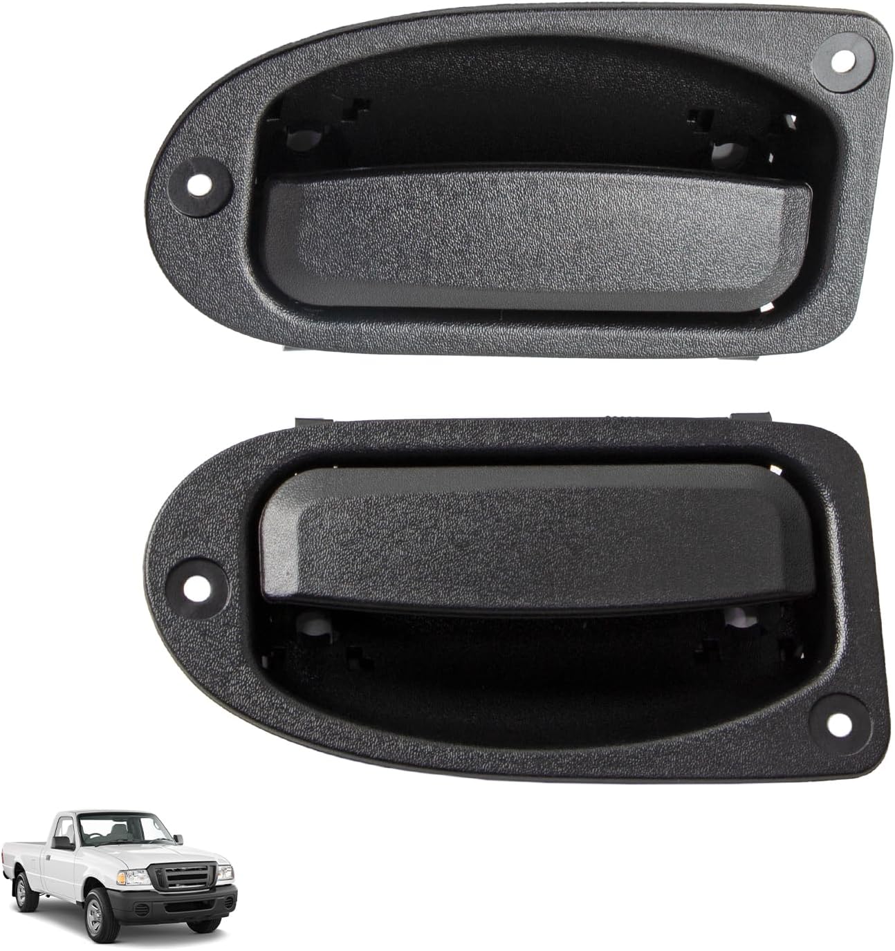 2Pcs Rear Interior Inside Door Handles Replace 80419 80420 Fit For Ford Ranger 1998-2011 Mazda B2300 B2500 B3000 B4000 1994-2010 Extended Cab Pickup, for Right Passenger and Left Driver Side