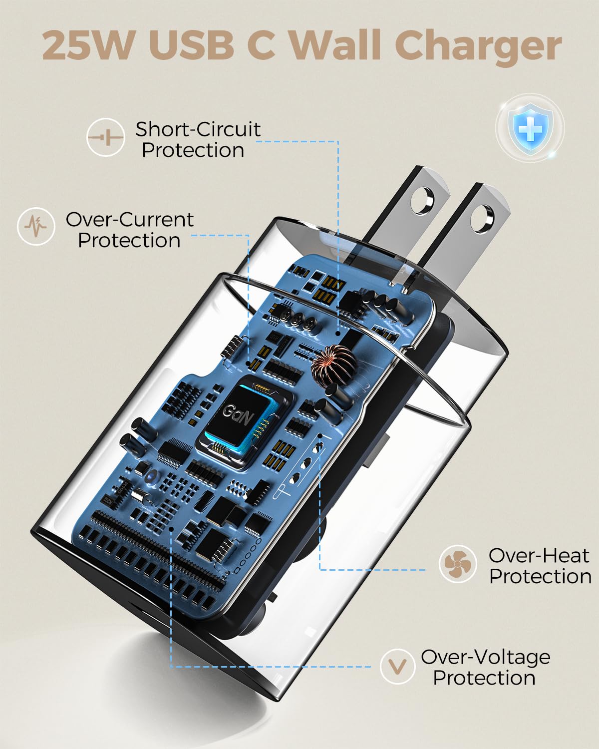 2 in 1 for Samsung Watch Charger, 25W USB C Fast Charger Compatible with Galaxy Watch 8/8 Classic/Ultra/7/6/6 Classic/5 Pro/5/4/4 classic/3/Active2/FE & Galaxy S25/S24/S23/S22/21/20 & for iPhone 16/15 - Image 5
