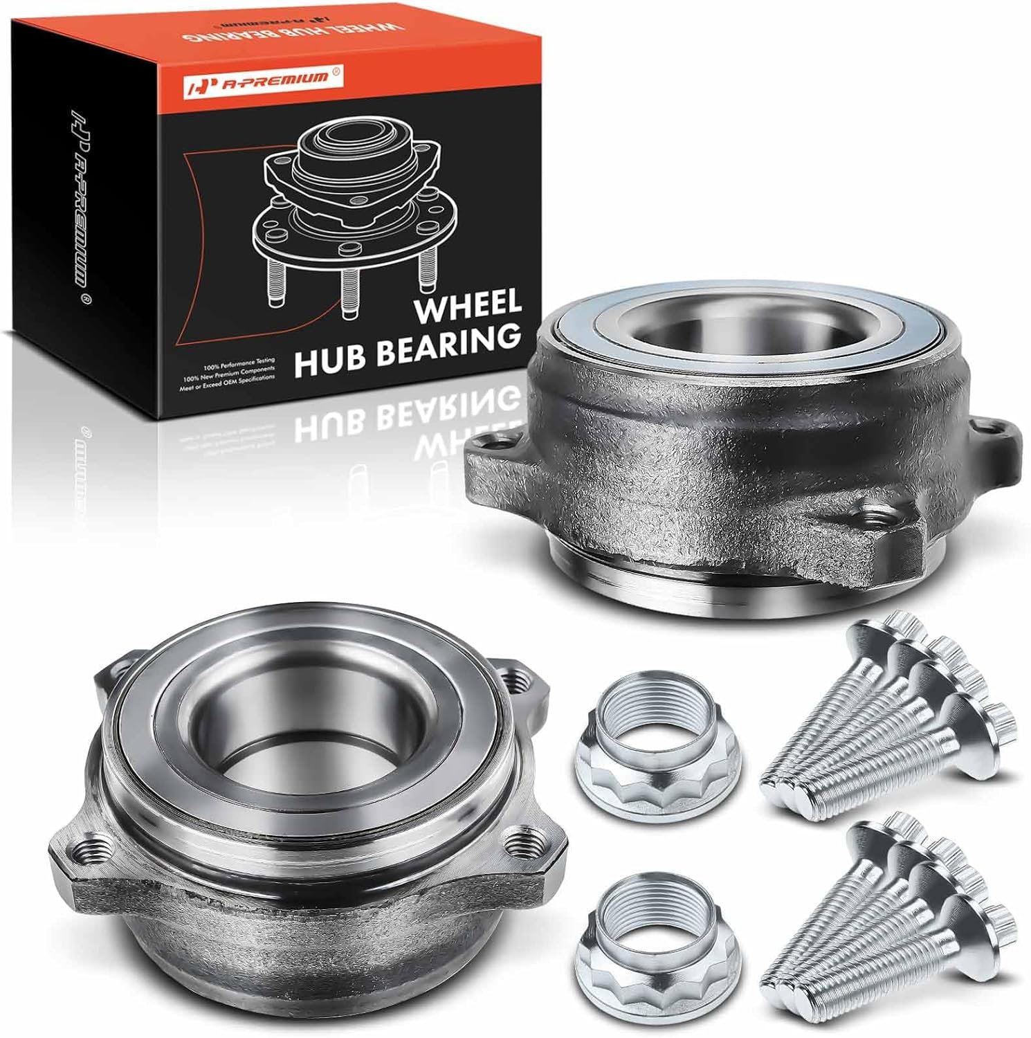 A-Premium 2 x Rear Wheel Bearing and Hub Assembly Compatible with Mercedes-Benz - 2003-2020 - E250 E280 E300 E320 E350 E400 E500 & S350 S400 S450 S550 S600 & CLS400 CLS500 CLS550 & CL550 CL600