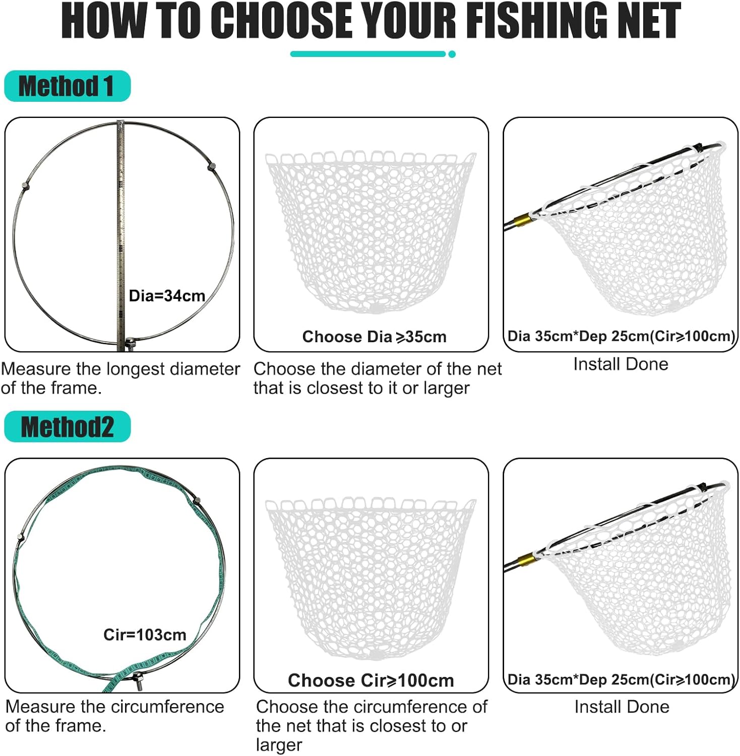 Fishing Landing Net Trout Net Replacement Netting with Rubber Mesh for Fish Fly and Fishing Landing