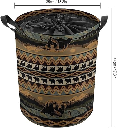 Miniatura 10 de Cesta de tela Oxford impermeable estilo rústico retro, estilo rústico, para lavandería, cabaña, vida silvestre, alce, ciervo, caza, tema para