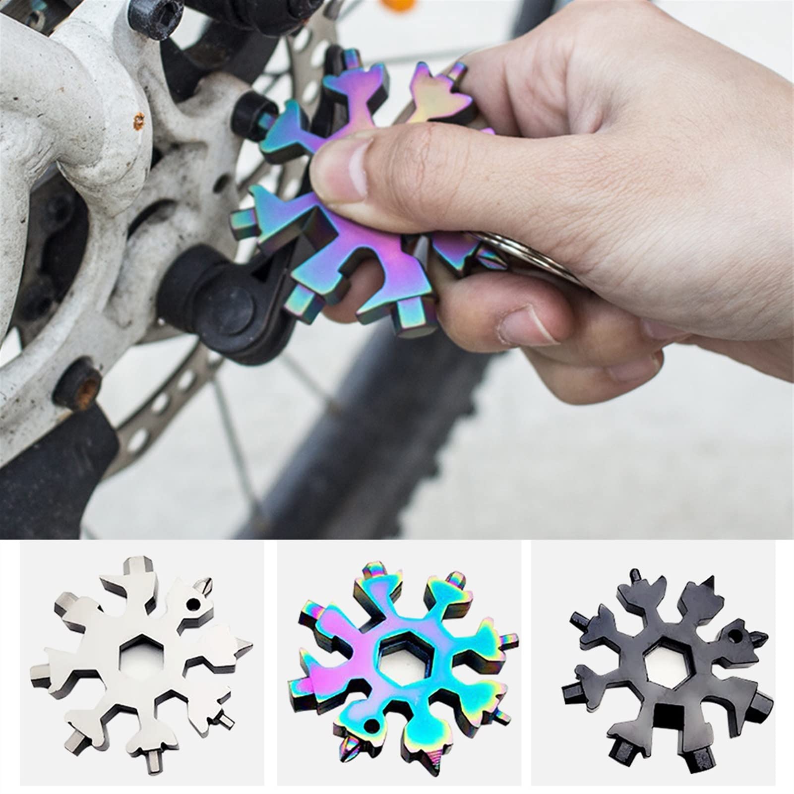 Schneeflocken-Schraubenschlüssel, Schneeflocken-Multitool, Schraubendreherschlüssel(Colour)